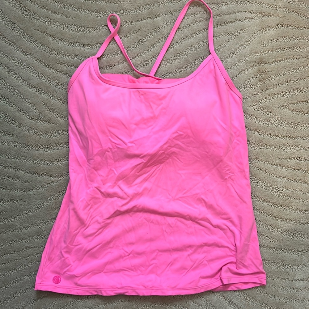 Hot Pink Lilly Pulitzer Luxlectic Lined Tank Top Size Medium